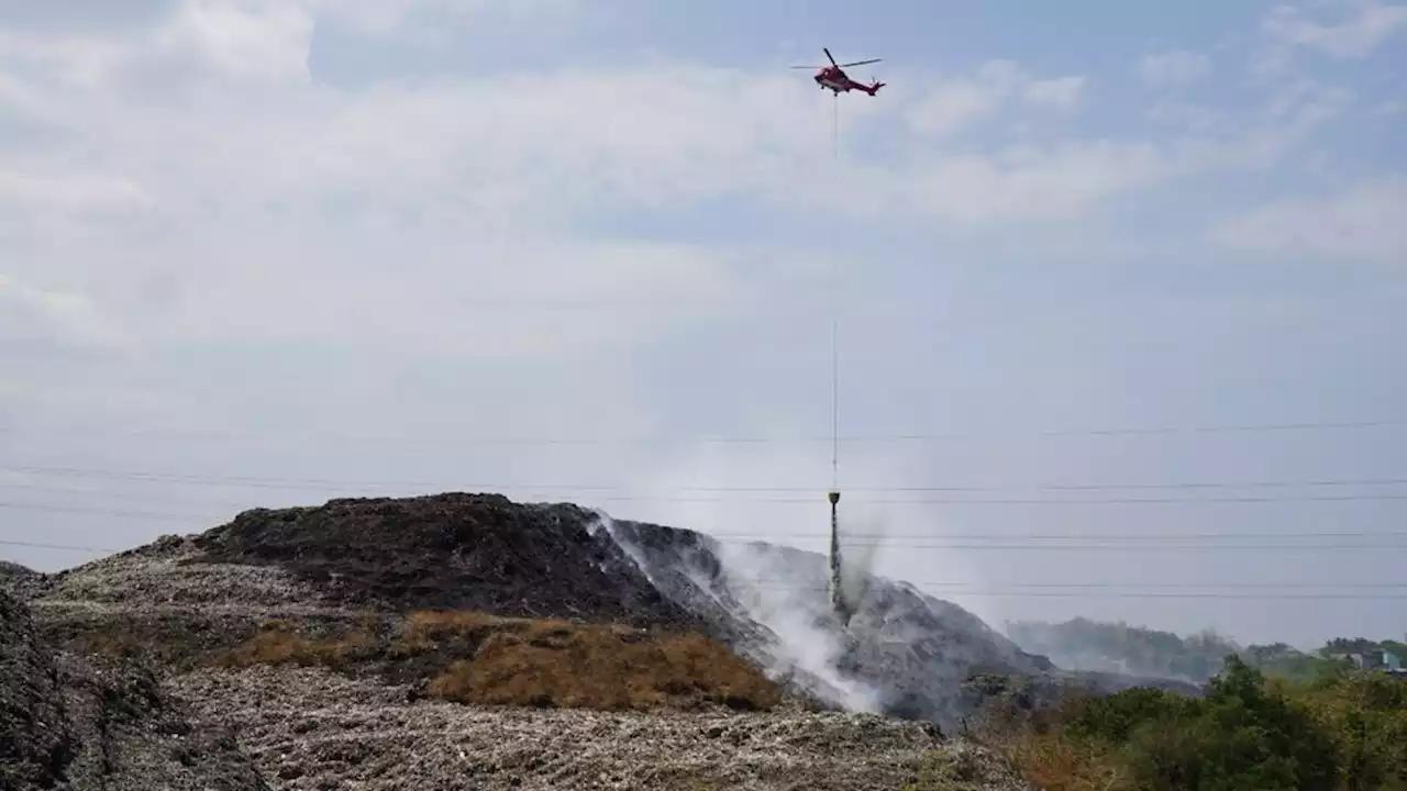 'Water Bombing' to Extinguish the Putri Cempo Landfill Fire