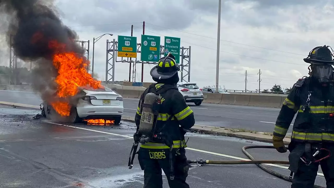 Watch Tesla Model 3 Catch Fire After Debris Strike, Sparks Discussion On EV Safety