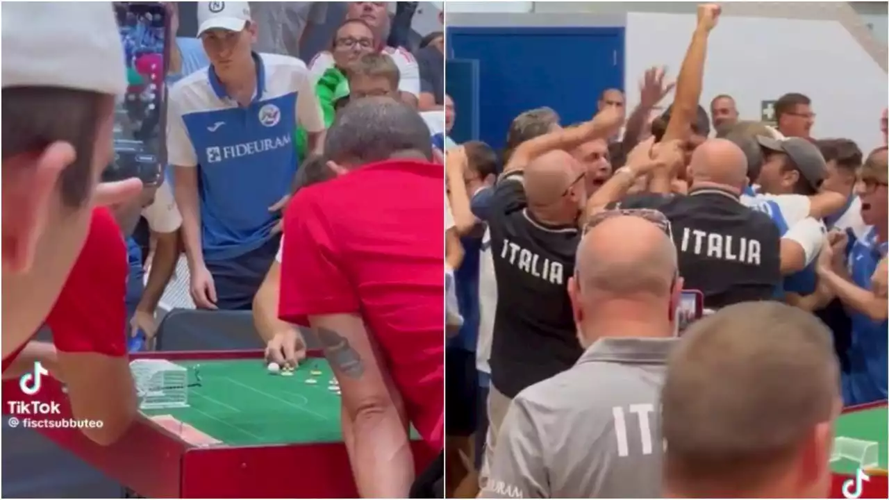 Subbuteo, l'Italia domina agli Europei: il gol della vittoria e la festa