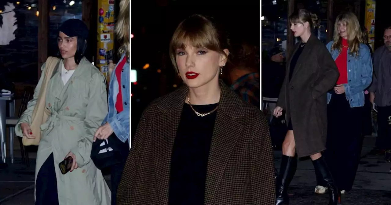 Taylor Swift paints town red with Greta Gerwig, Laura Dern and Zoe Kravitz