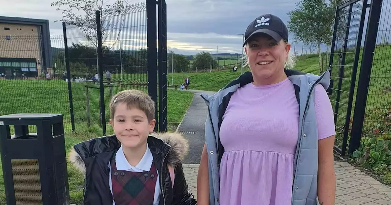 Mum hails son, 7, as 'brave' for wearing girls' school uniform