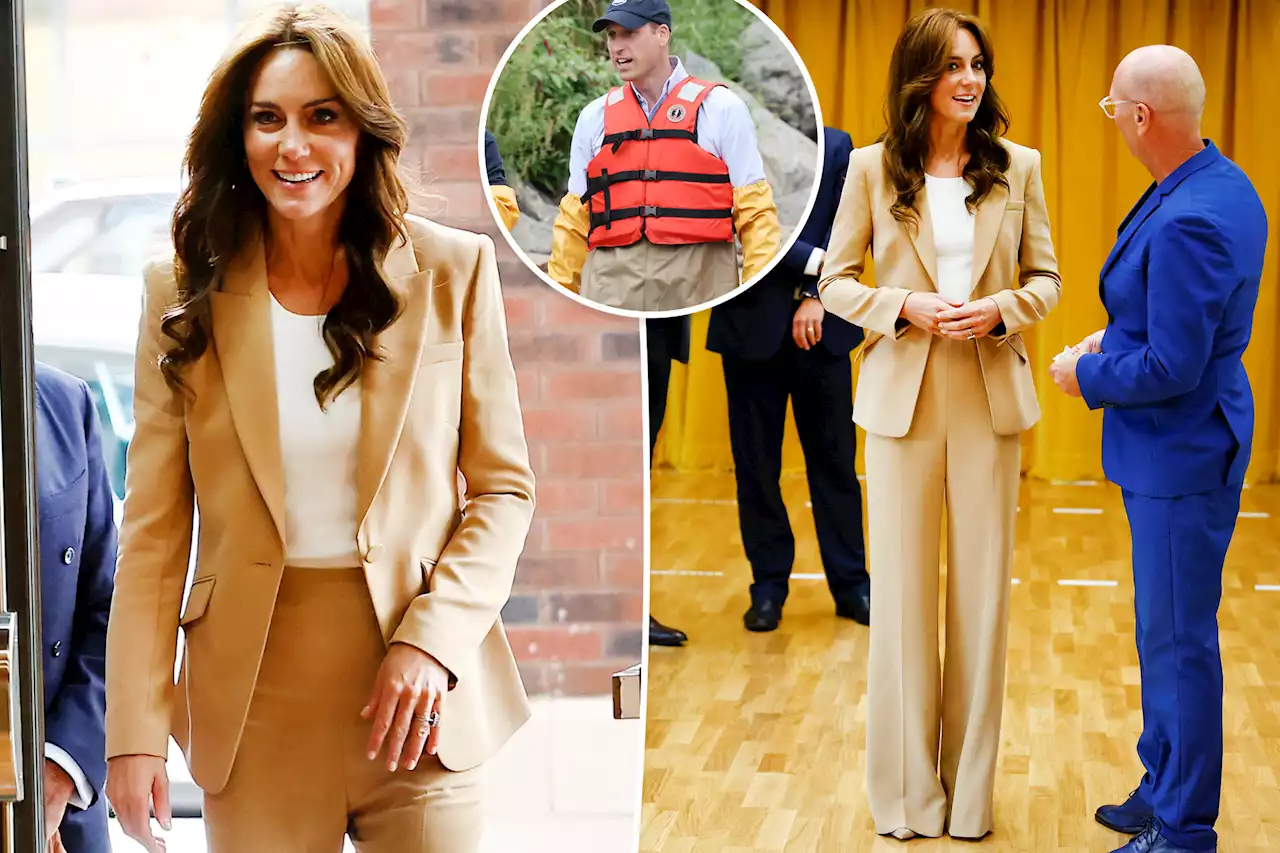 Kate Middleton wears beige power suit as Prince William visits NYC to promote Earthshot Prize