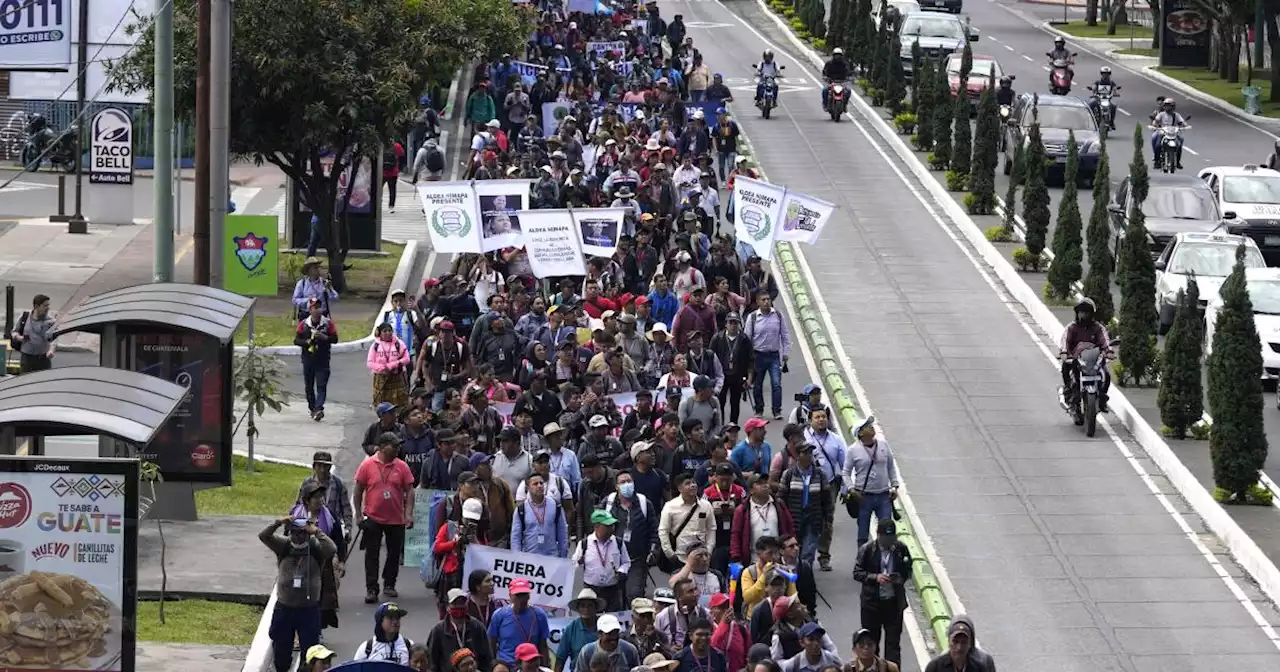 Supporters of Guatemala's president-elect block highways and roads to protest prosecution