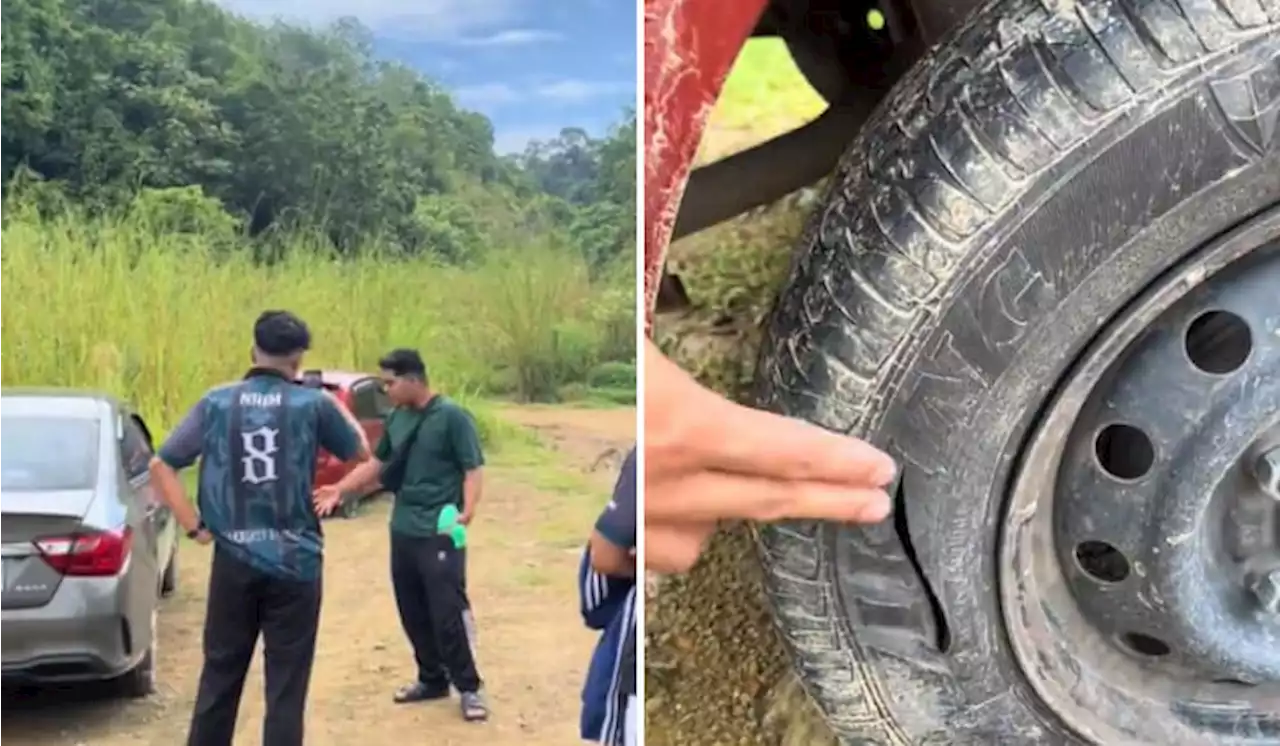 'Healing' Trip Up Bukit Perangin Turns Sour As Car Tyres Slashed