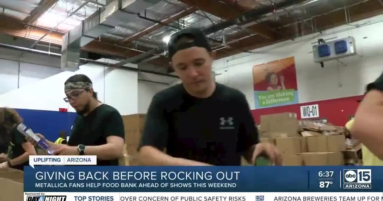 Metallica fans give back before rocking out