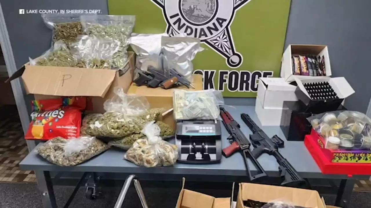 Indiana drug bust: Guns, cash, over 130 lbs. of drugs found in Hobart home raid