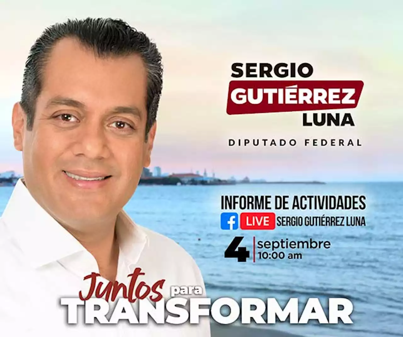 Presenta su informe Sergio Gutiérrez Luna el próximo lunes por Facebook