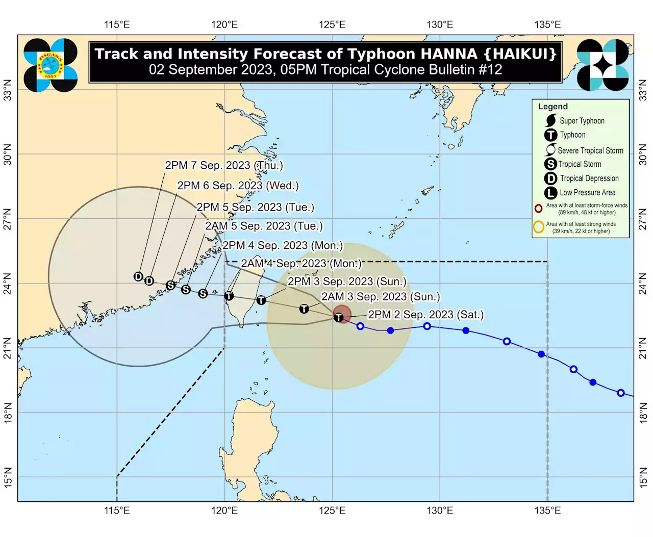 Hanna continues to intensify; Batanes under Signal No. 1