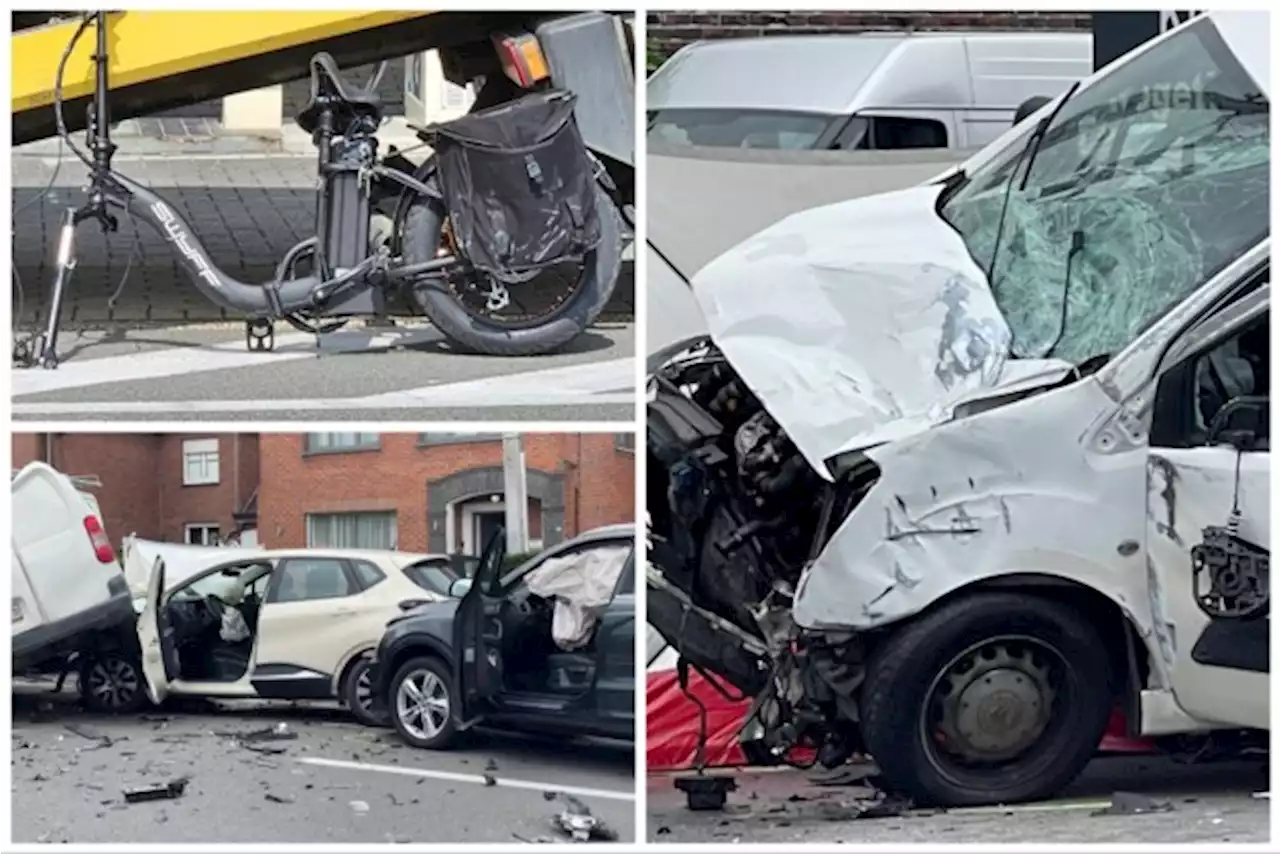 Fietser sterft bij ongeval met vijf wagens, aanrijder vlucht te voet maar wordt getackeld: “Zijn gedrag was niet normaal”