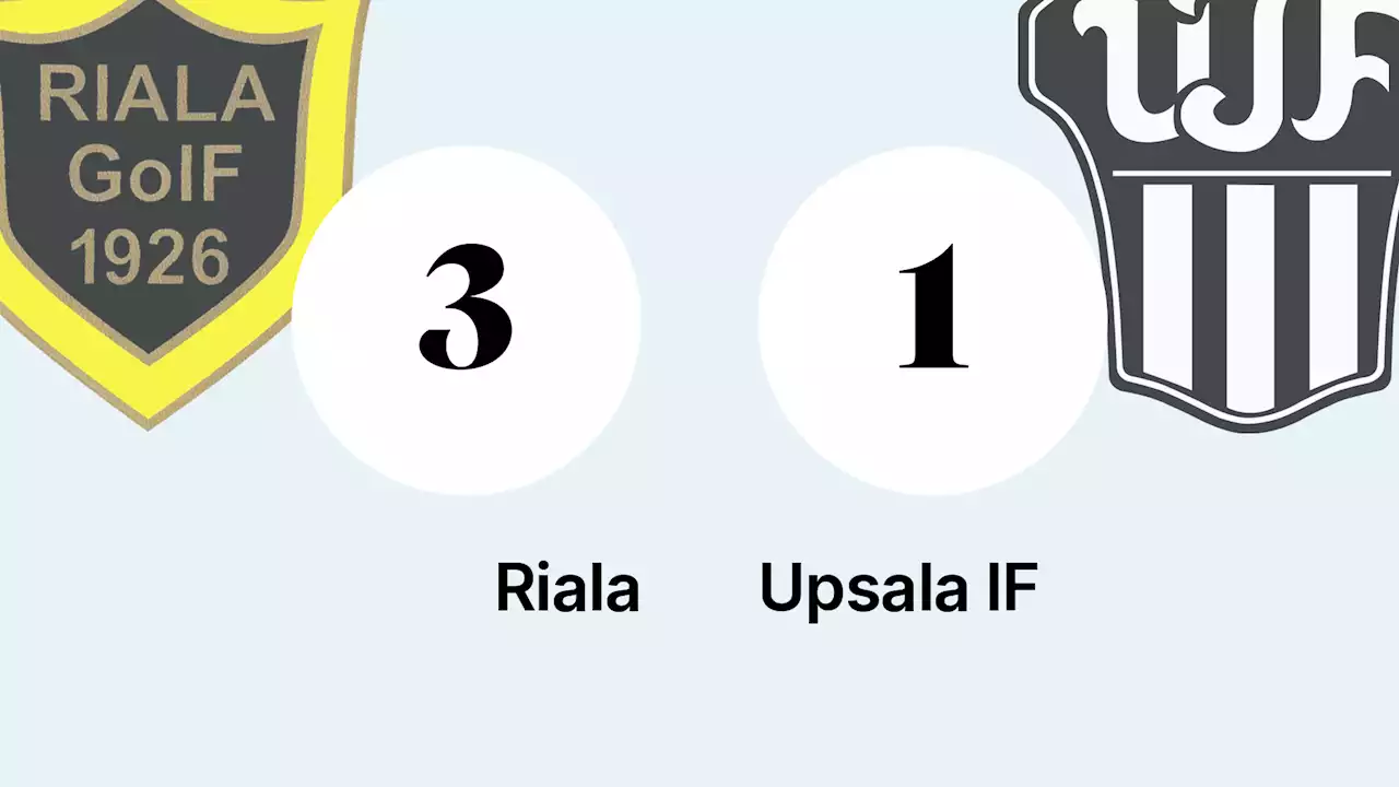 Tung seger för Riala i toppmatchen mot Upsala IF