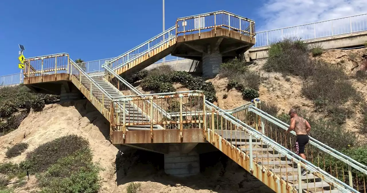 New stairways and sidewalk promenade coming along the Carlsbad seawall