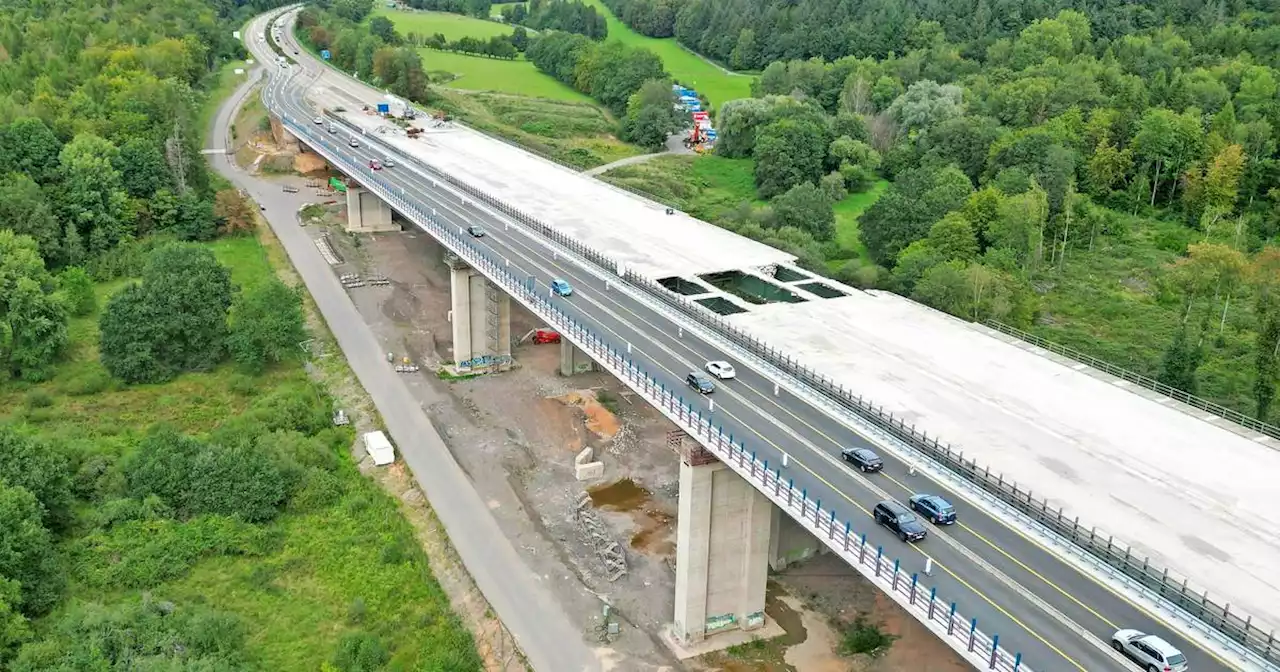 Berufspendler können aufatmen: Reparaturarbeiten an Grumbachtalbrücke auf der A6 bis Montag abgeschlossen