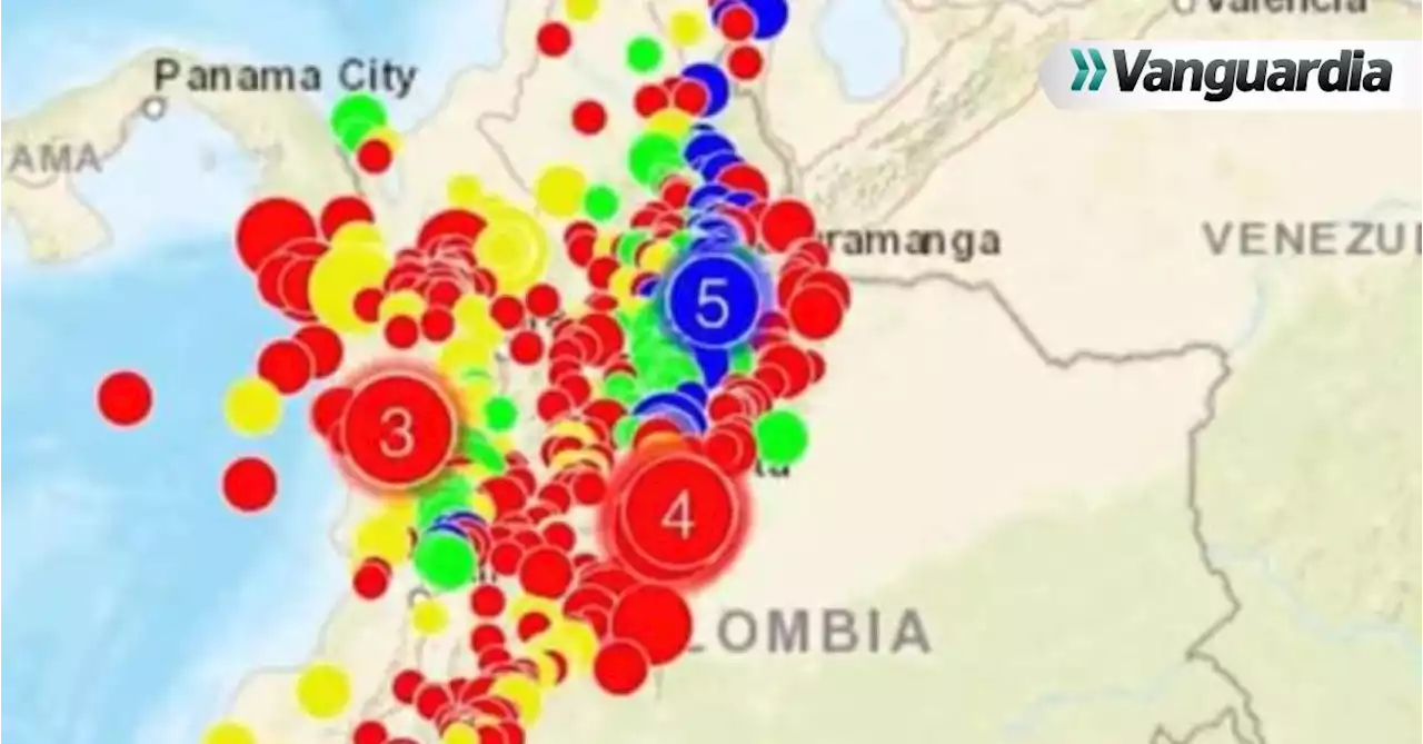 Según el Servicio Geológico Colombiano, durante 15 días tembló 1.678 veces en Colombia