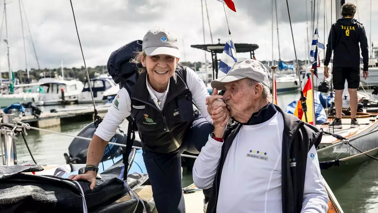 La infanta Elena, fiel al rey Juan Carlos en su viaje a la isla de Wright