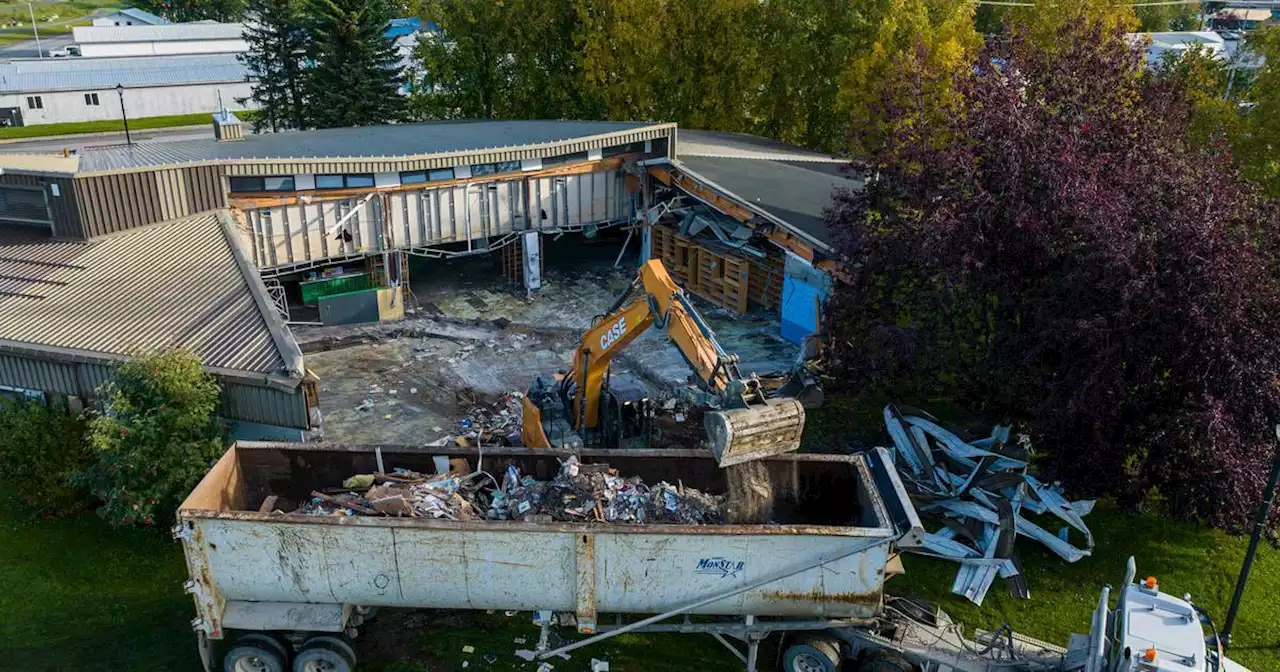 Palmer demolishes part of collapsed library ahead of local vote on construction funds