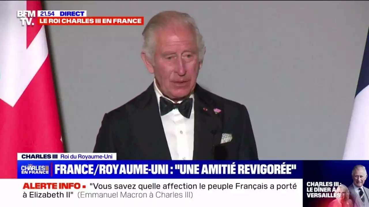 Charles III à Emmanuel Macron: 'Nos pays sont unis contre l'oppression et soutiennent les plus vulnérables, notamment ceux qui subissent les effets dévastateurs des catastrophes naturelles ou des conflits'