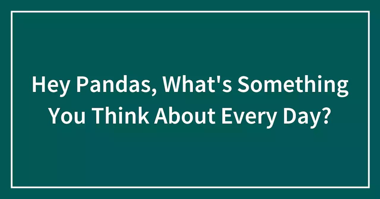 Hey Pandas, What’s Something You Think About Every Day?