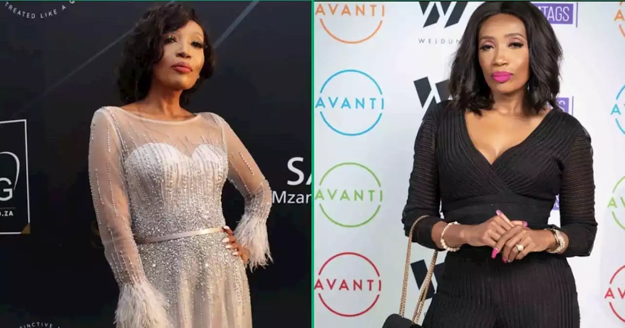 The queen is back: Sophie Ndaba oozes elegance in a stunning black-and-white fit