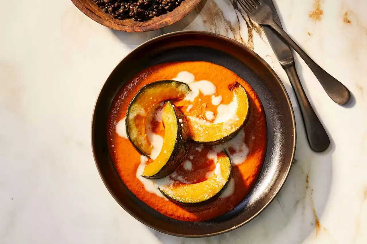 Roasted Squash with Mole Almendrado