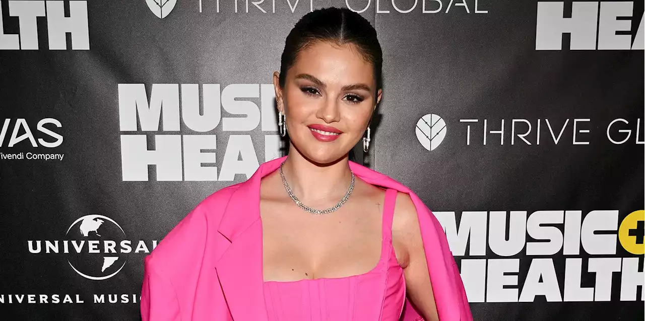 Selena Gomez Is a Hollywood Barbie in a Bright Pink Corset-Top Suit