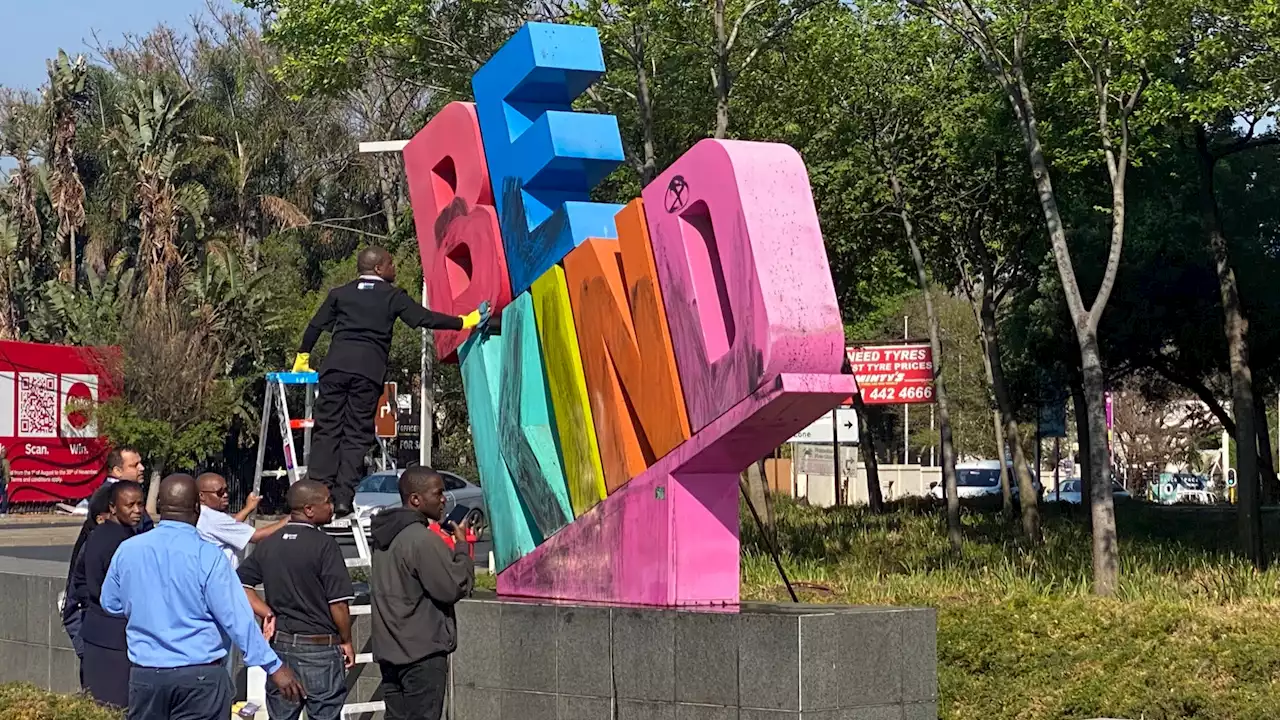 Standard Bank cleans up after protests at Rosebank HQ