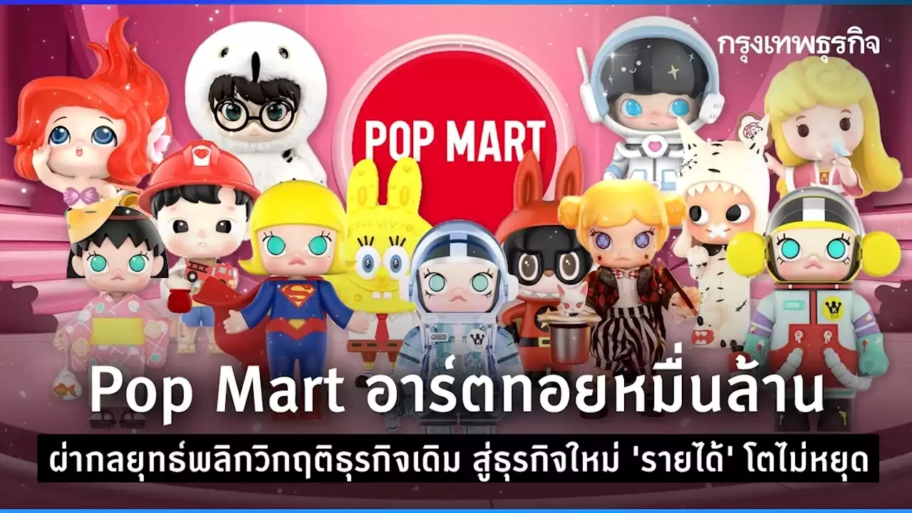 'Pop Mart' อาร์ตทอยหมื่นล้าน ผ่ากลยุทธ์พลิกวิกฤติธุรกิจ ‘รายได้’ โตไม่หยุด