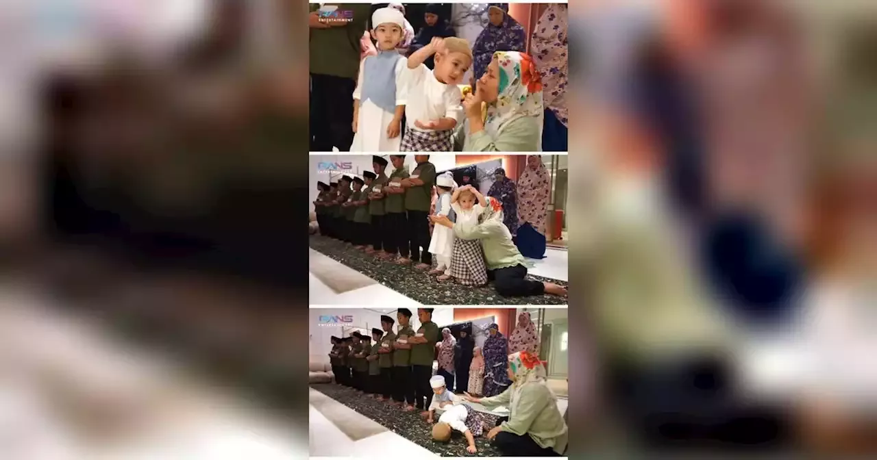 Tingkah Gemas Rayyanza Saat Salat Berjamaah, Sujud Sendiri Berkali-kali ...