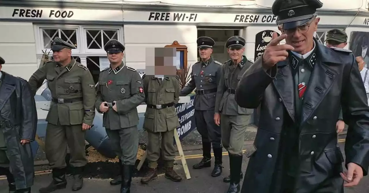 Men wearing 'frightening' Nazi SS uniforms clash with locals at 1940s festival