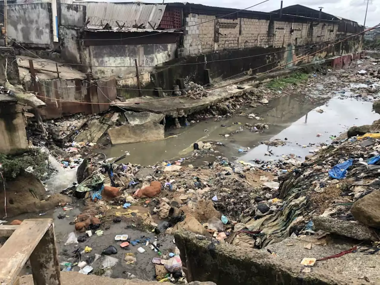 PHOTOS: Lagos road collapses after years of neglect