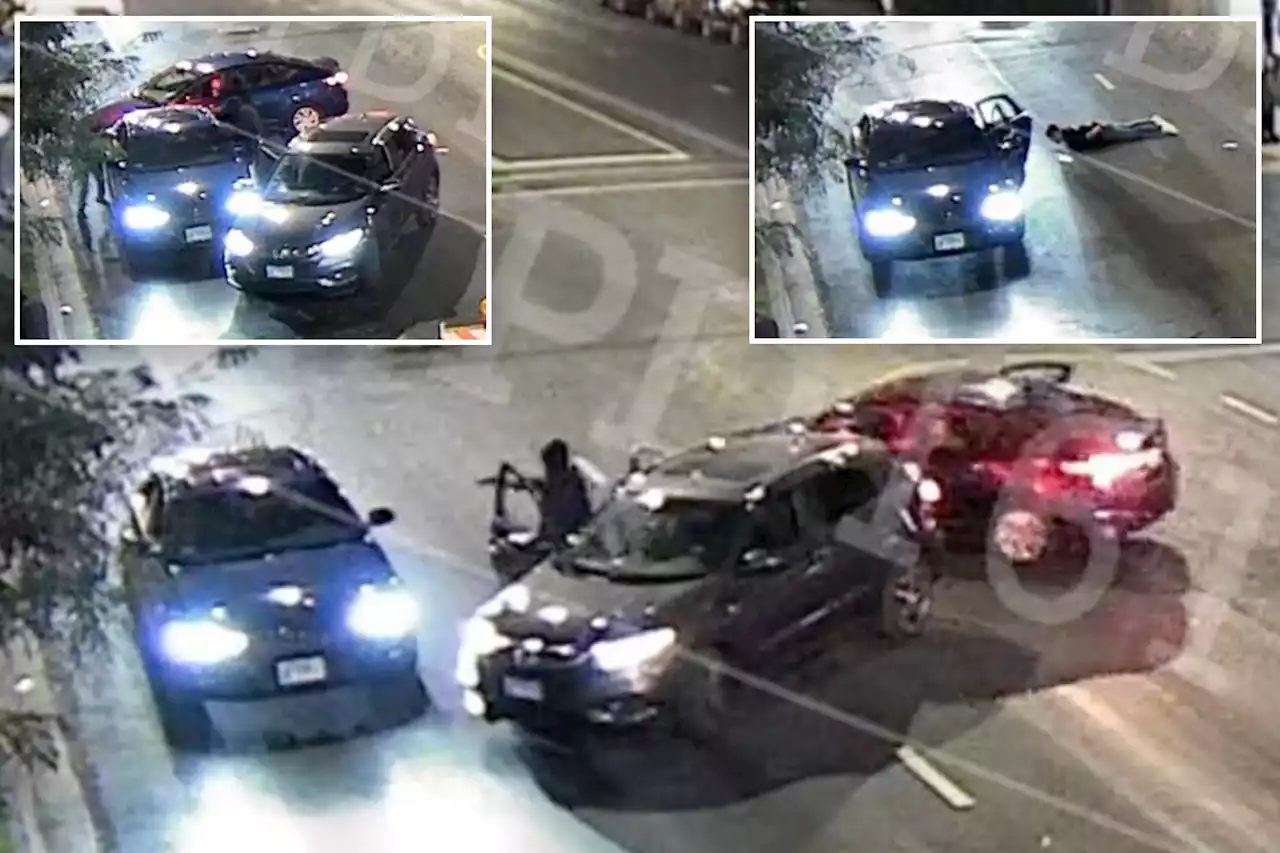 Shocking video shows carjackers forcing Audi driver out at gunpoint in crime-ridden Chicago