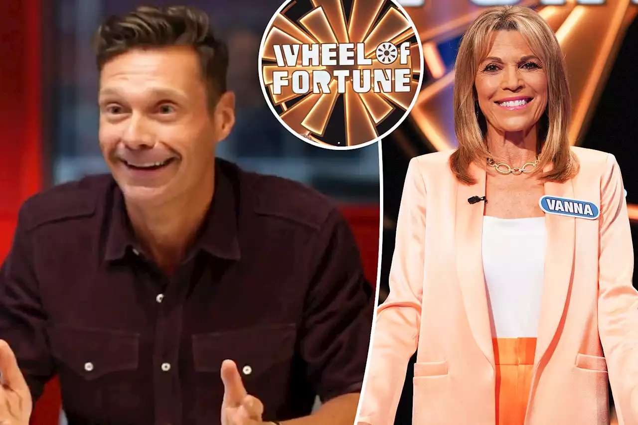 Incoming ‘Wheel of Fortune’ host Ryan Seacrest reacts to Vanna White extending her contract