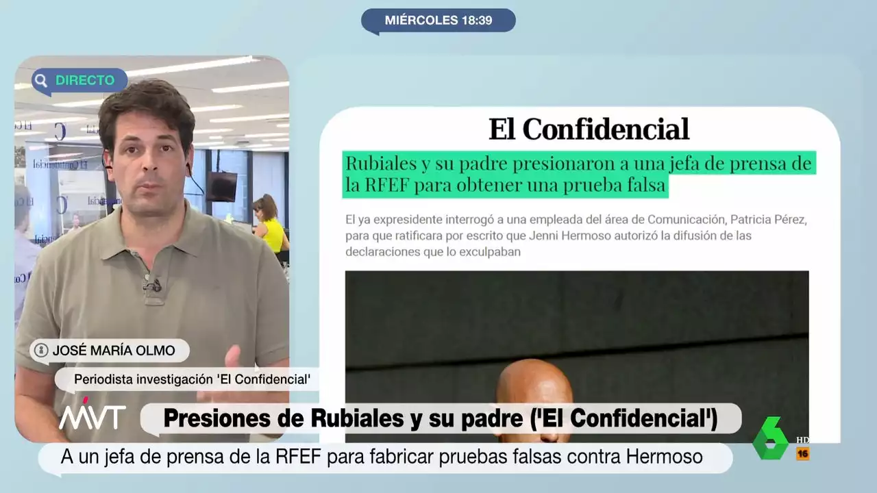 Rubiales y su padre presionaron a una jefa de prensa de la RFEF para conseguir una prueba falsa contra Hermoso