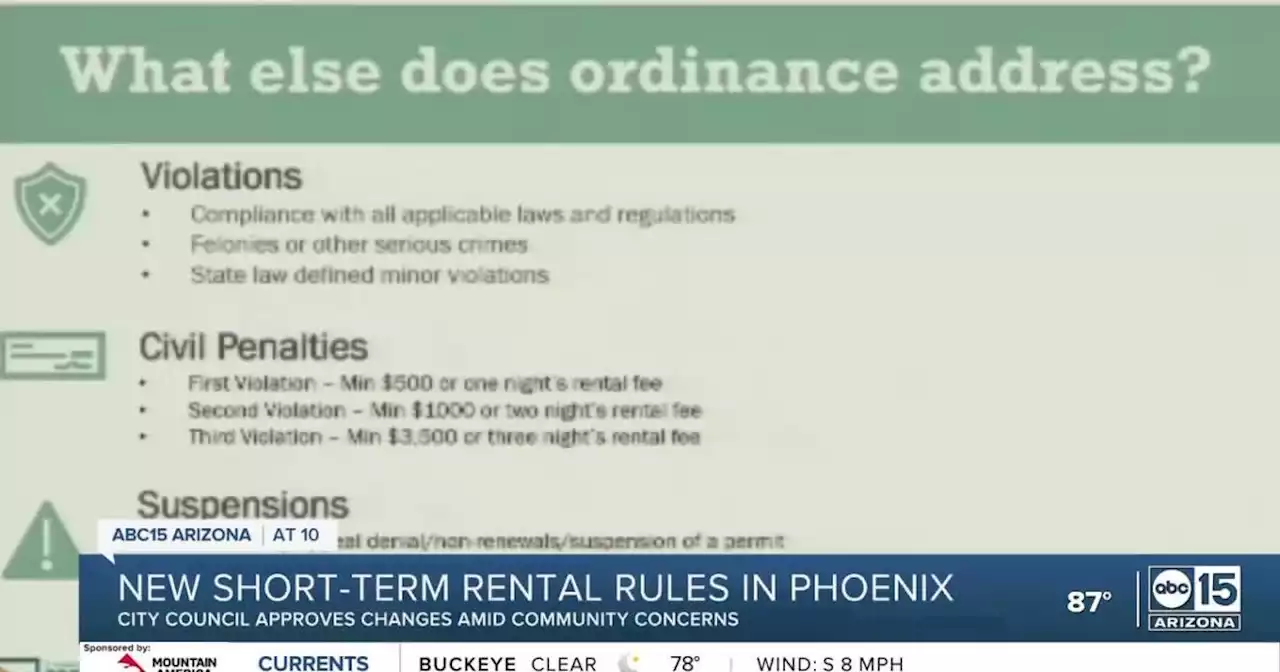 Phoenix cracks down on short-term rentals with new ordinance