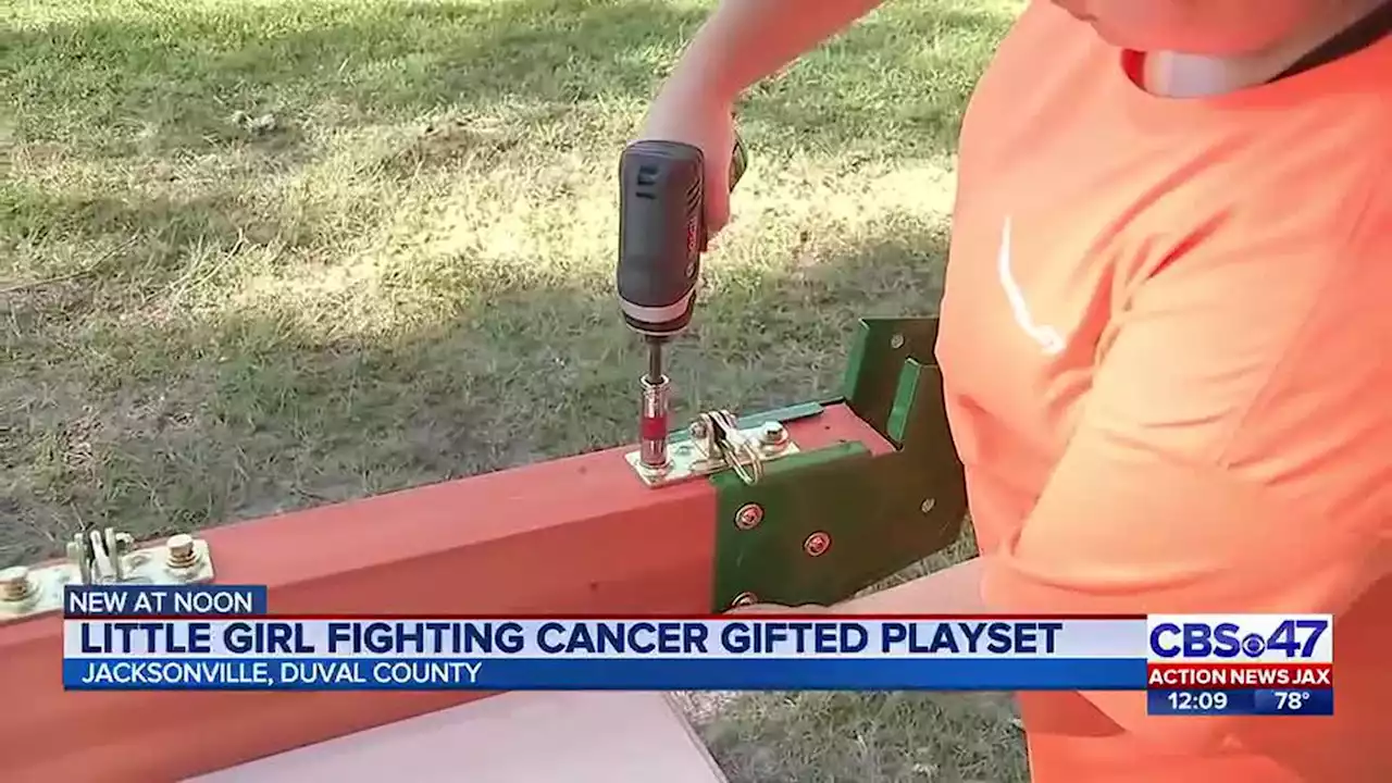 ‘Play is a gift:’ Jacksonville four-year-old given brand new playset amid battle with cancer