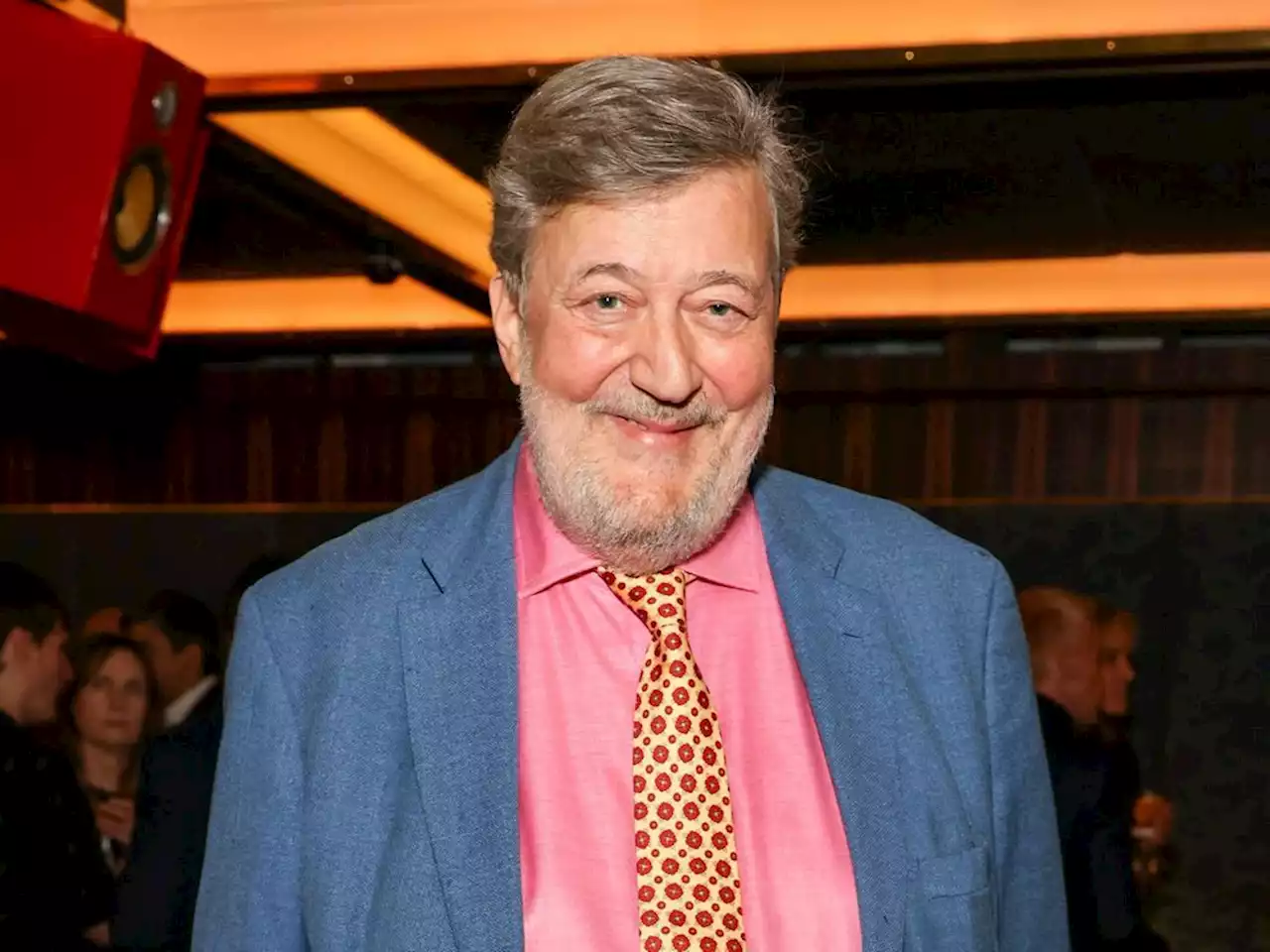 Stephen Fry suffers rib and leg injuries after falling off stage during AI talk