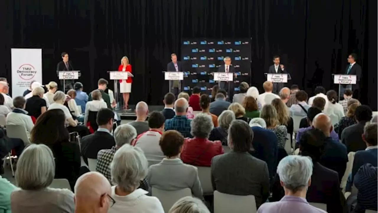 Ontario Liberal leadership candidates at Toronto debate take aim at Premier Doug Ford