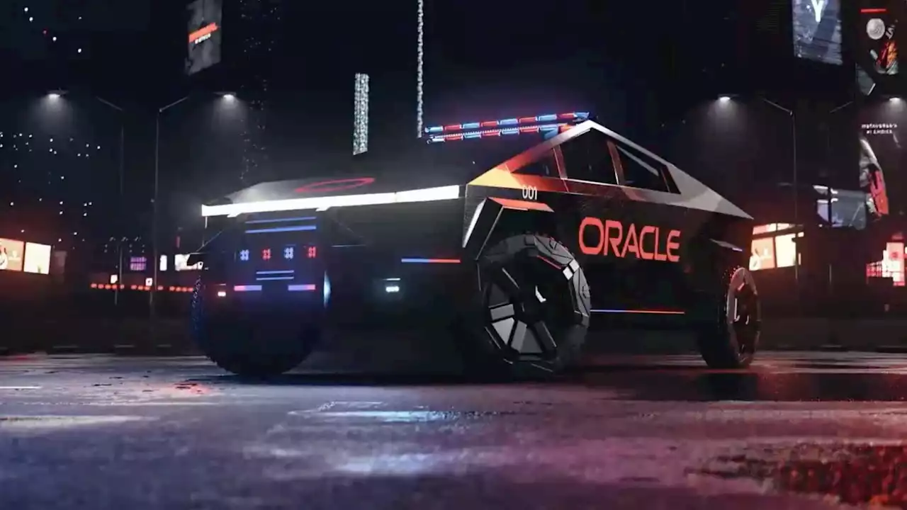 Oracle Teases Tesla Cybertruck Police Cruiser, Coming 'Very Soon'