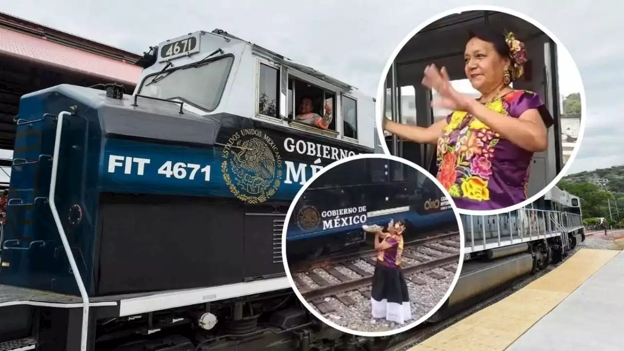 Mujer oaxaqueña la primera en abordar Tren del Istmo que llegó a Coatzacoalcos