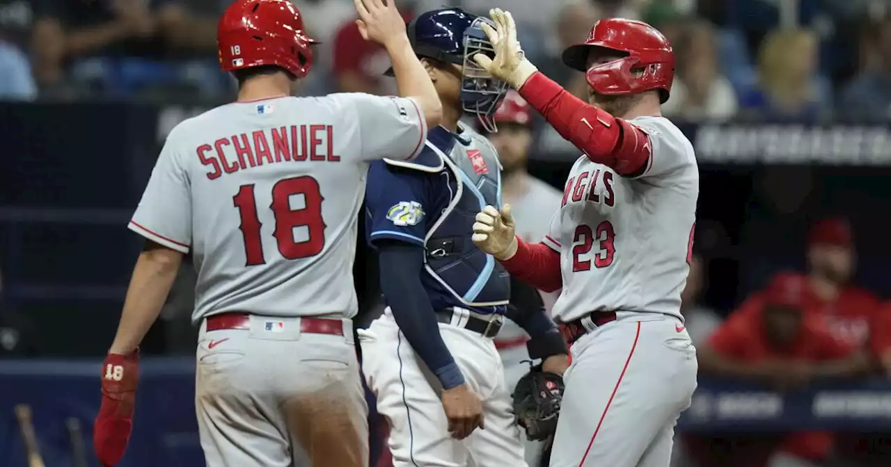 Brandon Drury has two homers and five RBIs as Angels beat playoff-bound Rays