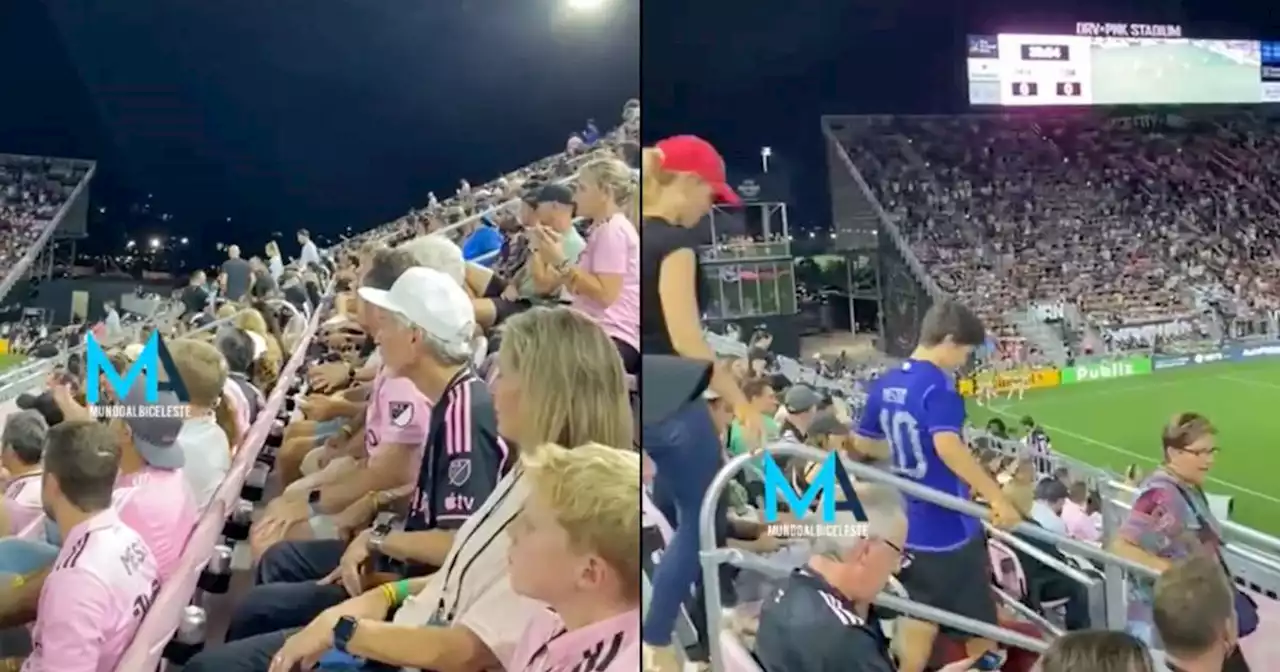 VIDEO: Aficionados del Inter Miami abandonan el estadio tras la repentina salida de Messi