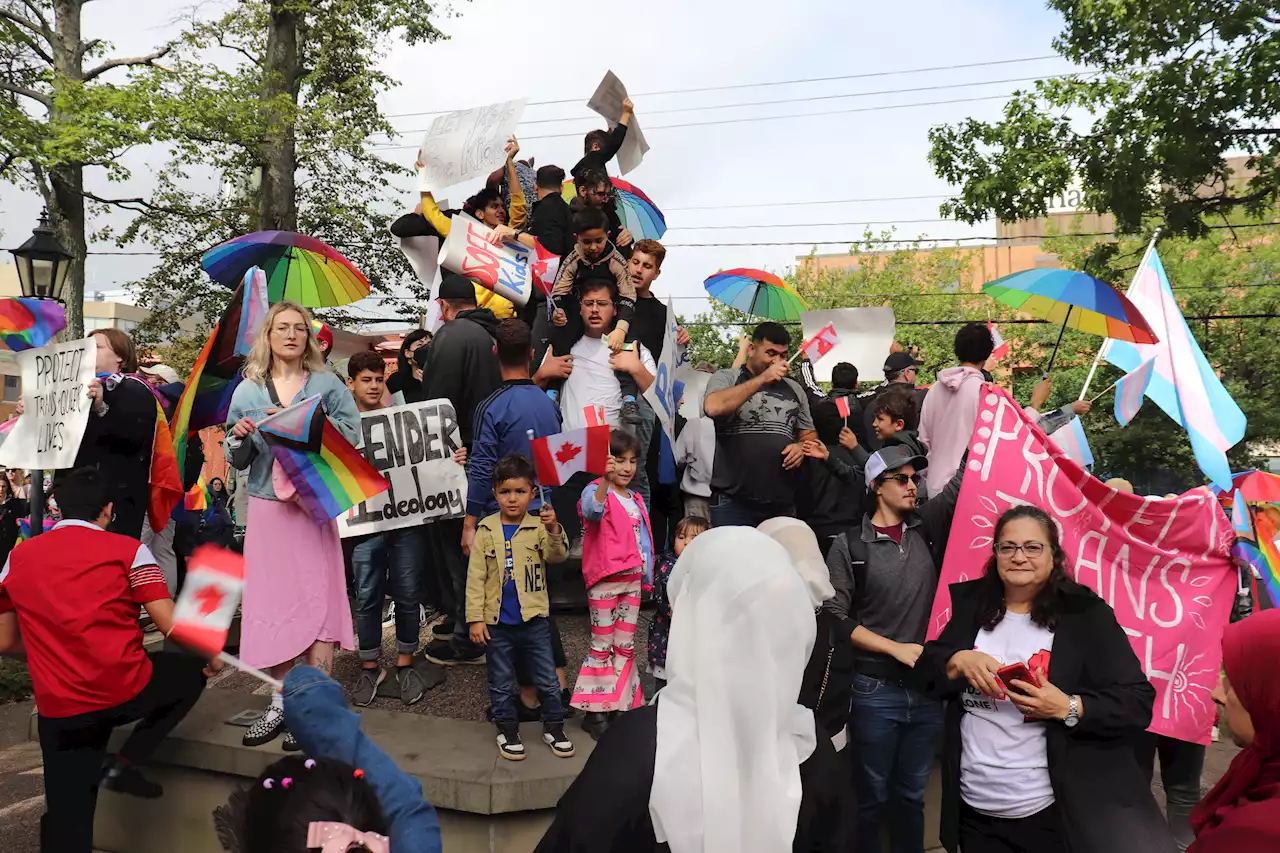 UPDATE: Yelling and shoving: More than 300 protesters, counter-protesters rally about gender in Charlottetown