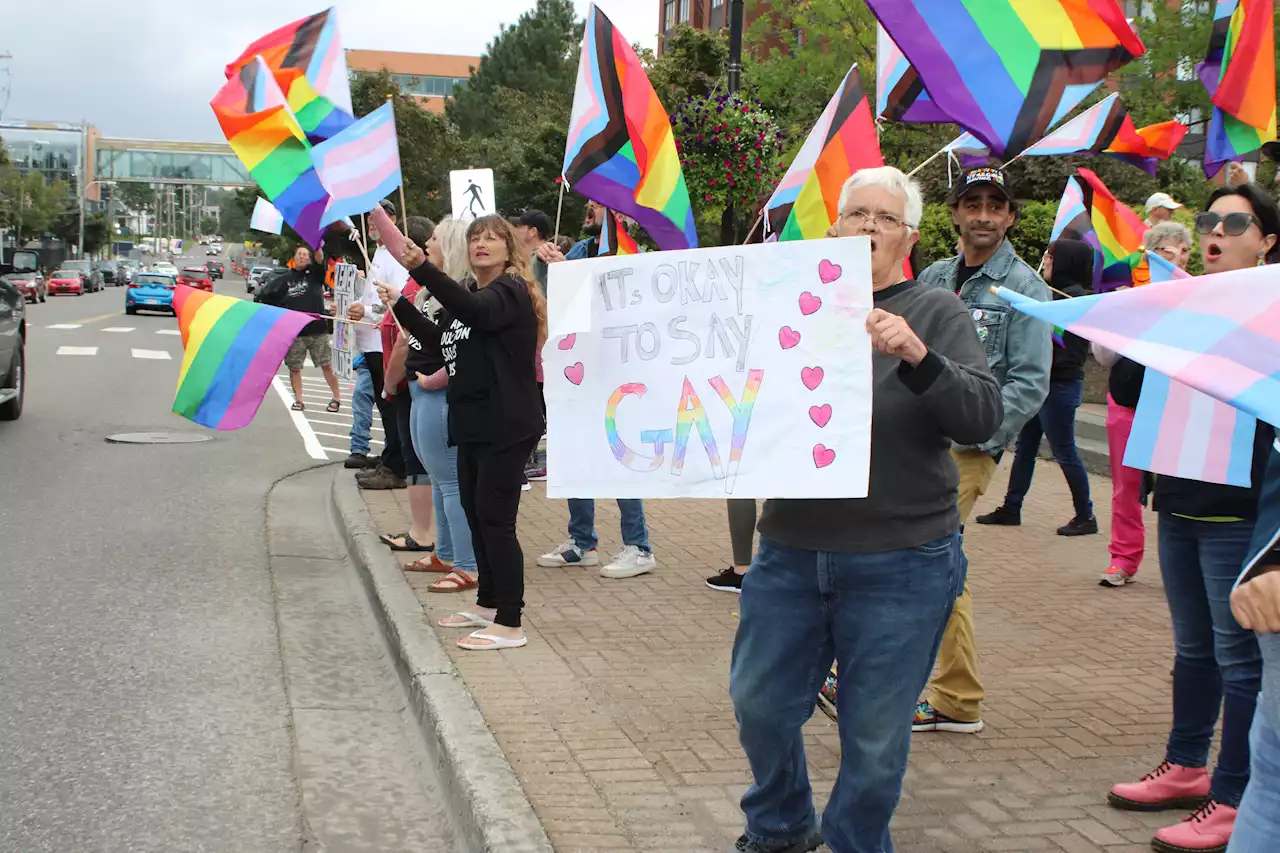 UPDATED: Cape Breton protest against gender, sexuality education in schools draws more counter protesters than supporters