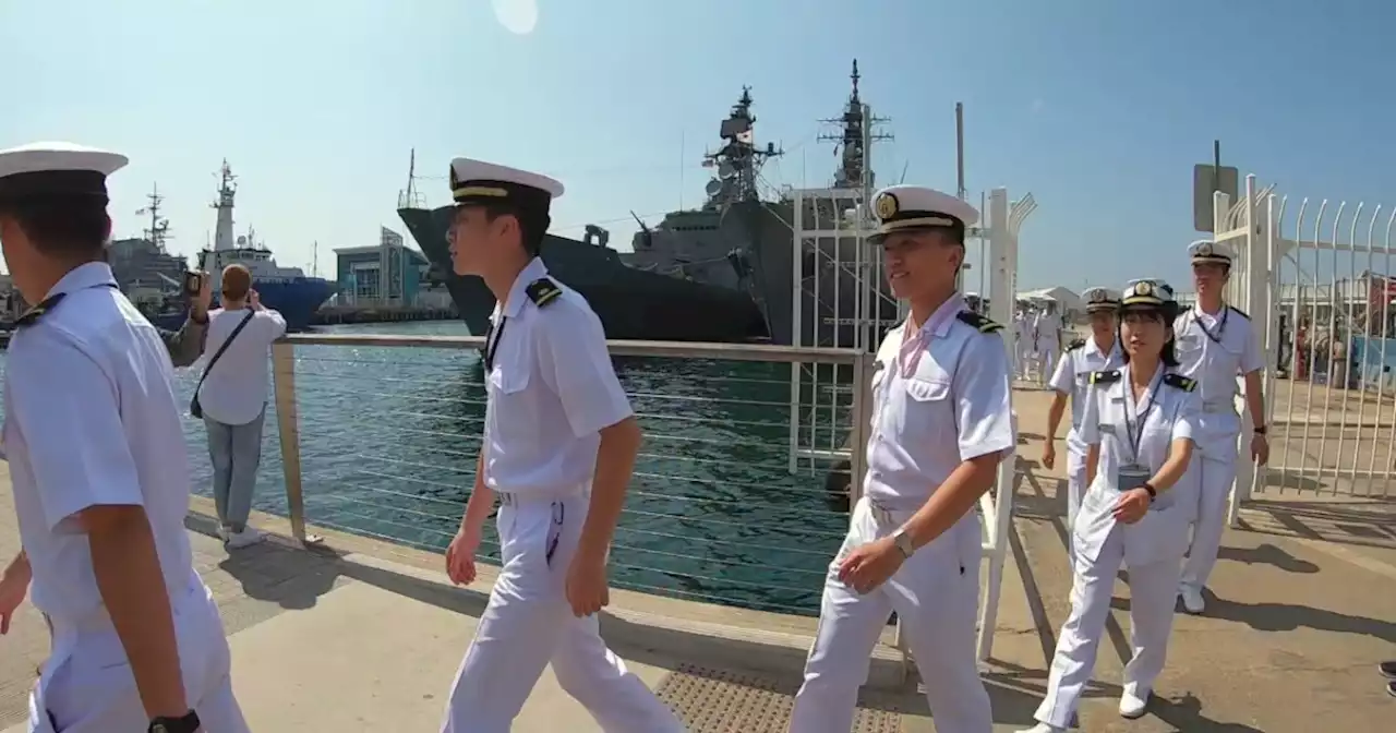 Japanese military training ships stop at port in San Diego