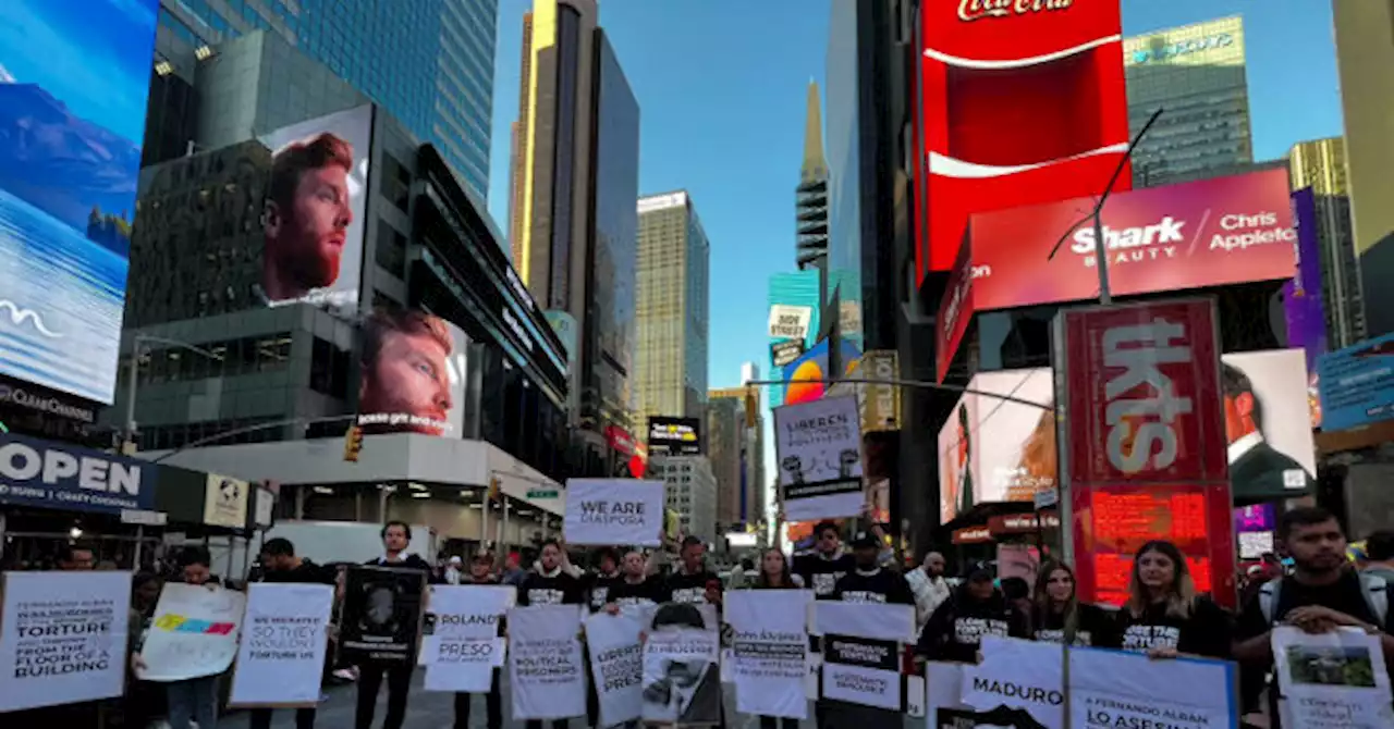 Hispanics Protest Presence of Communist Dictatorships in NYC for U.N. Assembly