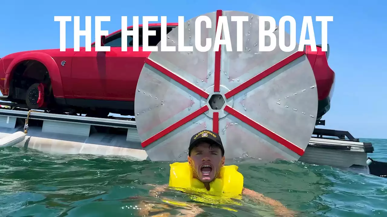 After Burning A Ferrari, WhistlinDiesel Creates A 707 HP Dodge Challenger Hellcat Boat