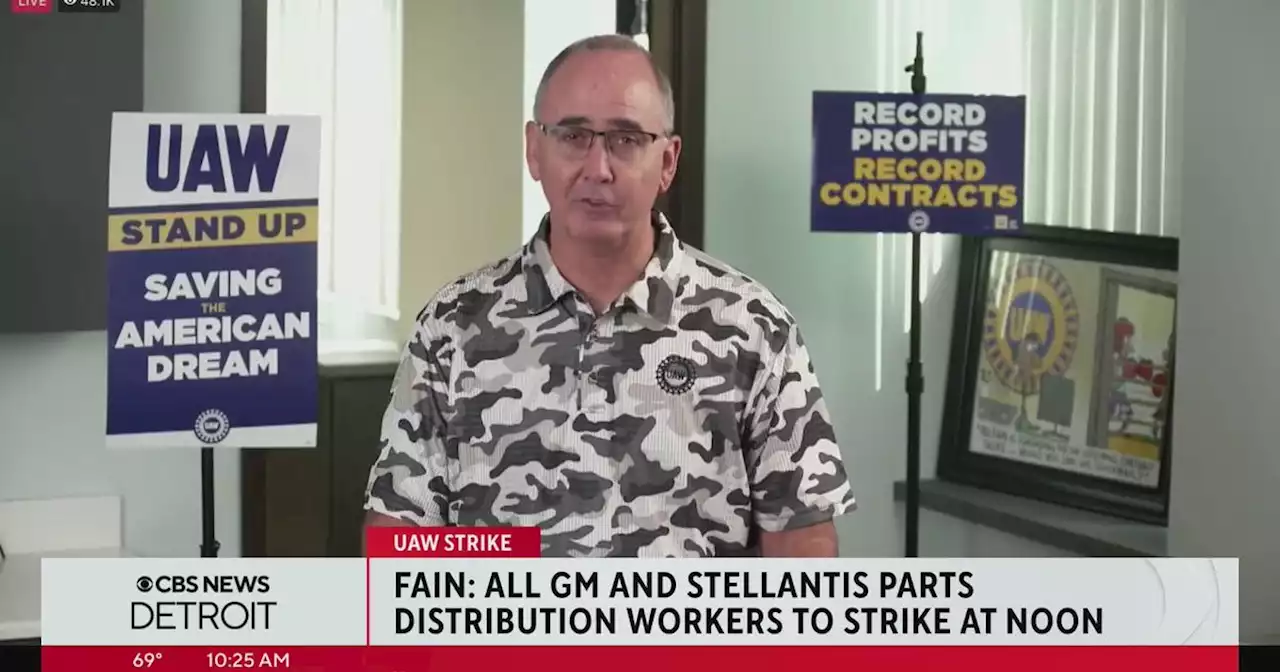 UAW President Shawn Fain calls for strikes against GM, Stellantis at 38 facilities across 20 states