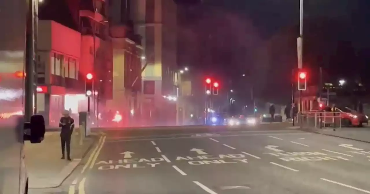 Masked yobs 'armed with bricks and flares' ambush hotel in Glasgow city centre