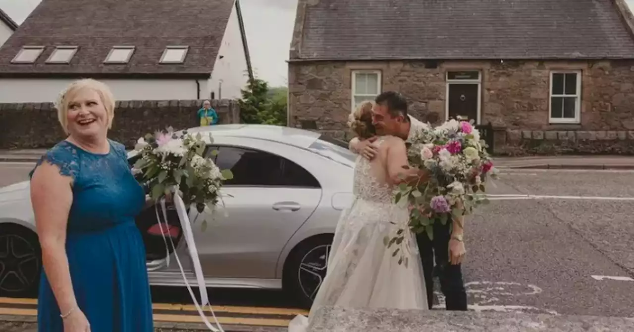 Scots bride stranded at side of the road given lift to wedding by hero stranger