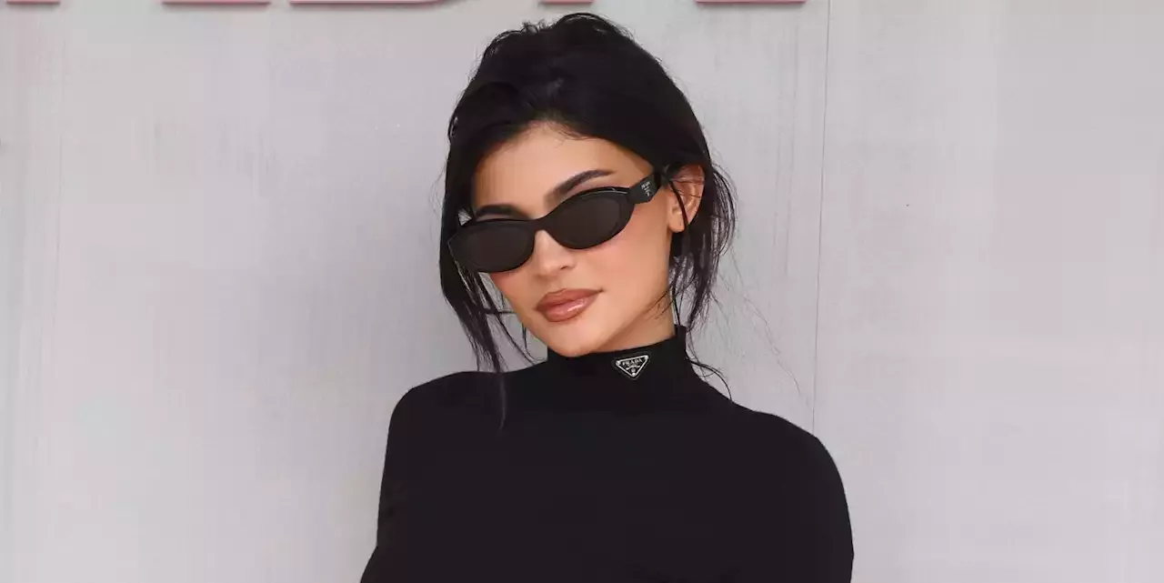 Kylie Jenner’s Prada Miniskirt Is Made Out of Shimmering Clear Crystals