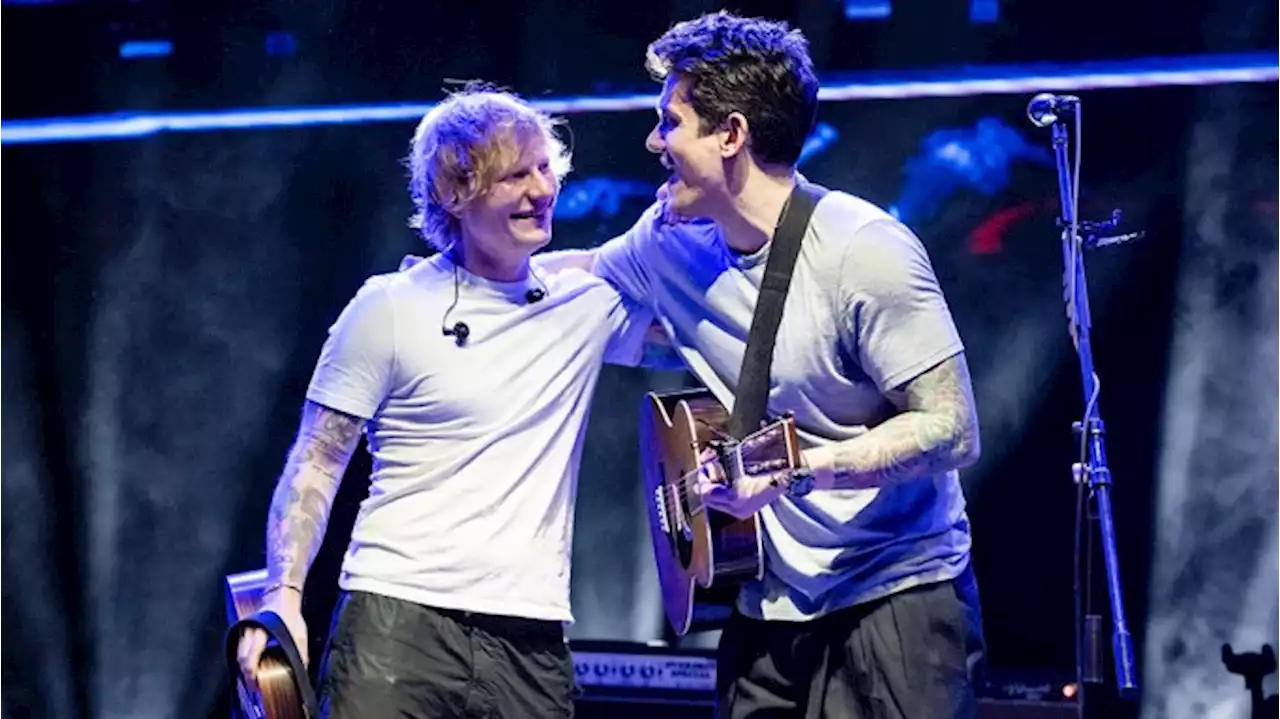 Ed Sheeran and John Mayer Just Rocked Matching Spider-Man Royal Oaks While Performing Together